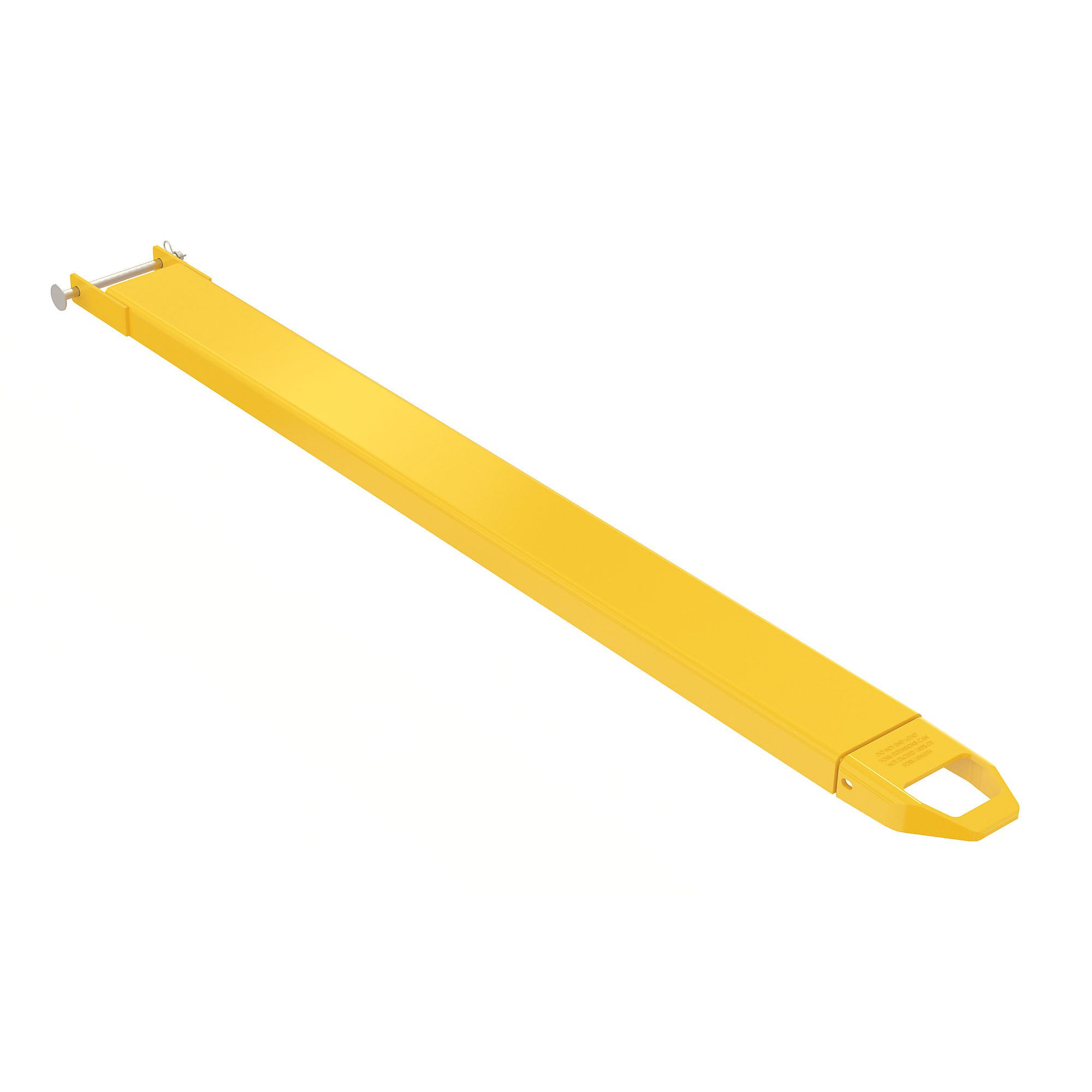 Vestil Steel Pin Style Fork Extension — 5in. x 72in., 4,000-Lb. Capacity, Yellow, Model# FE-5-72-P-EACH